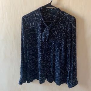 NWT J. Crew Polka Dot Bow Blouse